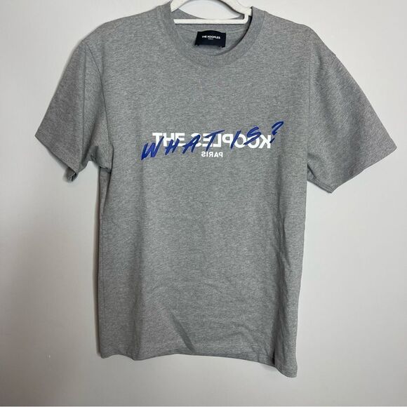 Flecked gray cotton T-shirt What is motif | The Kooples Small NWT - Picture 2 of 7